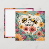 愛のヴィンテージ ハニーハート バレンタインデー シーズンカード (正面/裏面)