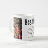 愛の一口: 2写真と引用文Bestie Coffee Mug コーヒーマグカップ (正面左)