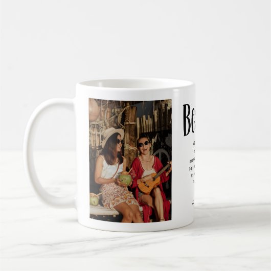 愛の一口： 2写真と引用文Bestie Coffee Mug コーヒーマグカップ (左)