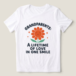 愛の一生: おじいちゃんおばあちゃんの笑顔 トライブレンドTシャツ