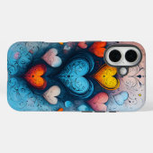 愛の万華鏡のように千変万化するパターン:聞鮮やかく Case-Mate iPhoneケース (裏面 (横))