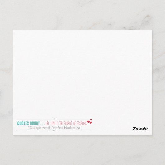 愛の上。引用文バイラオチュ ポストカード (裏面)