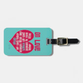 愛の上。引用文バイラオツーパーソナライズされたバック ラゲッジタグ (正面横)