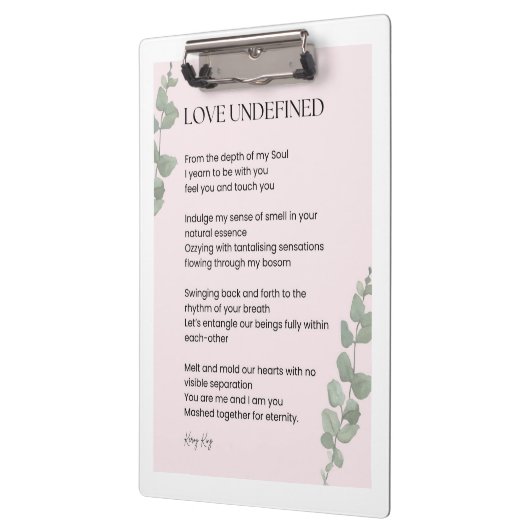 愛の不定詩 クリップボード (左)