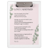 愛の不定詩 クリップボード (正面)