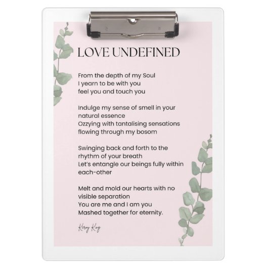 愛の不定詩 クリップボード (正面)