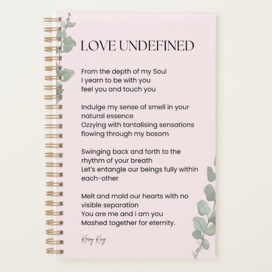 愛の不定詩 プランナー手帳 (正面)