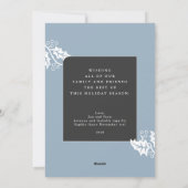 愛の不思議 ダスティーブルー 4枚写真のクリスマスカード シーズンカード (裏面)