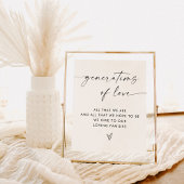 愛の世代のしるし |モダンの結婚サイン ポスター