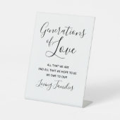 愛の世代は家族の食卓に結婚よって来る 台座サイン (正面)