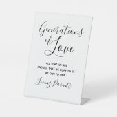 愛の世代は親のテーブル結婚に負う 台座サイン (正面)