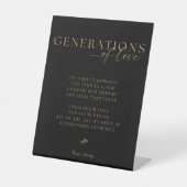 愛の世代ゴールデンブラック結婚のサイン 台座サイン (正面)