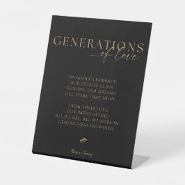 愛の世代ゴールデンブラック結婚のサイン 台座サイン