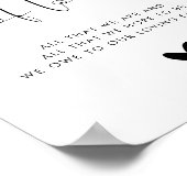 愛の世代モダンスタイルの結婚サイン ポスター (角)