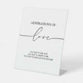 愛の世代 |のモダン表結婚記号 台座サイン (正面)