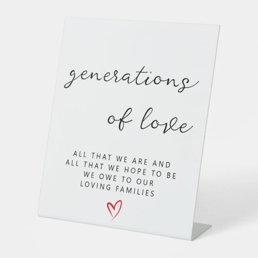 愛の世代 台座サイン (正面)