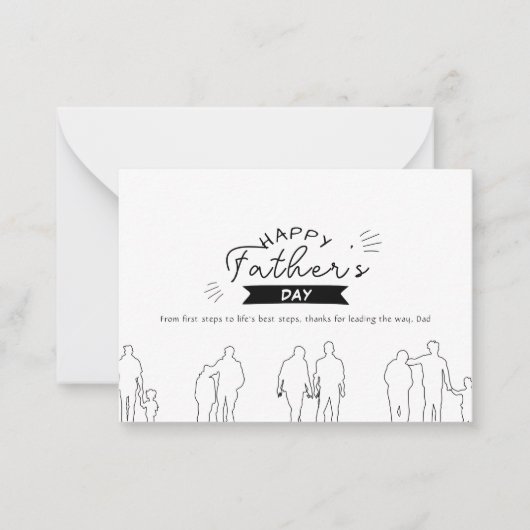 愛の世代 父の日のカード ノートカード (正面)