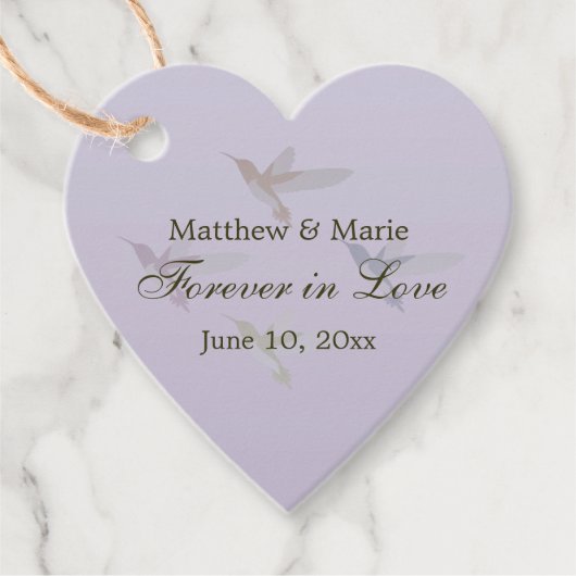 愛の中で愛結婚らしいハミングバード フェイバータグ (正面)