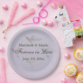 愛の中で愛結婚らしいハミングバード ペーパープレート (パーティー)