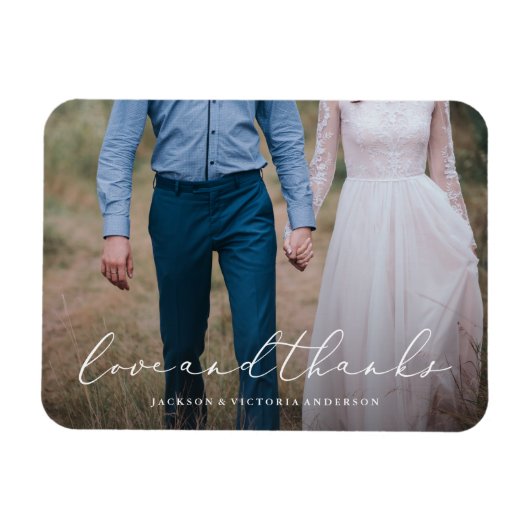 愛の中で感謝の磁石 マグネット (横)