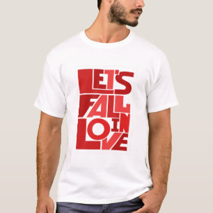 "愛の中で秋しよう" – ロマンチックな引用文グラフィック Tシャツ