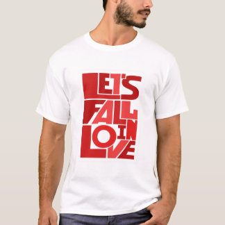 "愛の中で秋しよう" – ロマンチックな引用文グラフィック Tシャツ