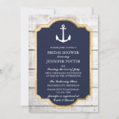 愛の中にアンカーさ素朴航海のれた 招待状 (正面)
