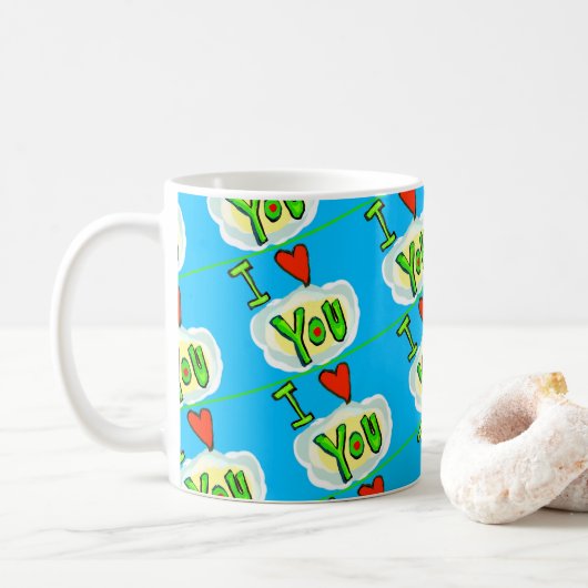 愛の中の生活コーヒーマグをパーソナライズ コーヒーマグカップ (ドーナツ)