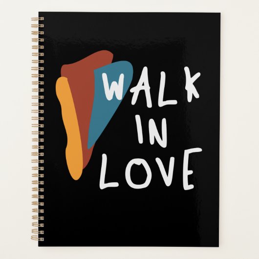 愛の中を歩く – インスパイアのキリスト教引用文 プランナー手帳 (正面)