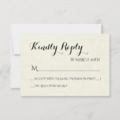 愛の中 – ヴィンテージマグノリア花結婚式RSVP 出欠カード (裏面)