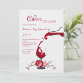 愛の乾杯 バレンタインディナーパーティー招待状 招待状 (スタンド正面)