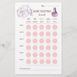 愛の乾杯 ワイン テイスティング スコアカード 便箋