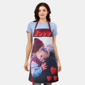 愛の人を魅了したフォトキャンバス エプロン (着用した状態)