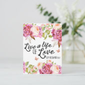 愛の人生を生きるエペソ引用文葉書 ポストカード (スタンド正面)