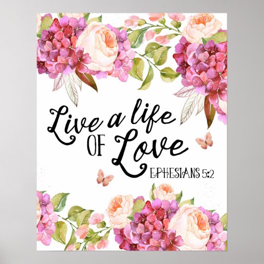 愛の人生エペソ人の引用文作品 ポスター (正面)