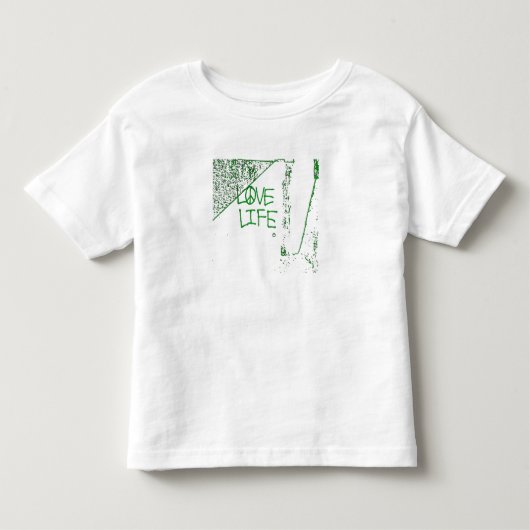 愛の人生落書きトドラーTシャツ トドラーTシャツ (正面)