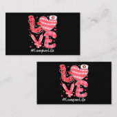 愛の介護者の生活ナースかわいいハートヴァレンティネスDa 名刺 (正面/裏面)