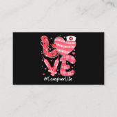 愛の介護者の生活ナースかわいいハートヴァレンティネスDa 名刺 (正面)