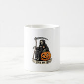 愛の仕事死神ハロウィンパンプキン鎌_1 コーヒーマグカップ (中央)