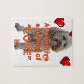 愛の代わりとなるスペリングはCAVOODLEです ジグソーパズル (横)