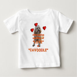 愛の代わりとなるスペリングはCAVOODLEです ベビーTシャツ