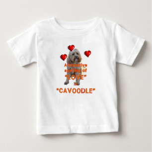 愛の代わりとなるスペリングはCAVOODLEです ベビーTシャツ