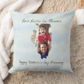 愛の住むイリノイ州州の形をしたカスタム写真 クッション (ブランケット)