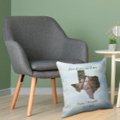 愛の住むテキサス州州の形をしたカスタム写真 クッション