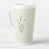 愛の信仰は緑の背の高いコーヒーマグに希望 カフェラテマグ (左アングル)