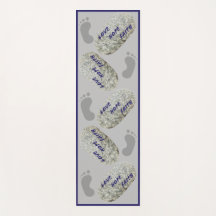 愛の信仰ホープ白い石の足跡ヨガマット