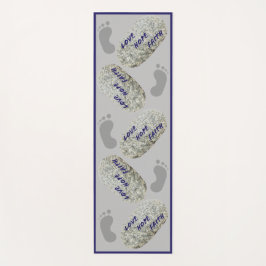 愛の信仰ホープ白い石の足跡ヨガマット ヨガマット