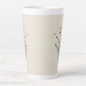 愛の信仰リネンの背の高いコーヒーマグに希望 カフェラテマグ (正面)