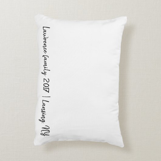 愛の信頼の家族カスタムの写真枕 アクセントクッション (裏面(縦))