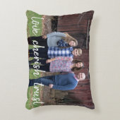 愛の信頼の家族カスタムの写真枕 アクセントクッション (正面(垂直))